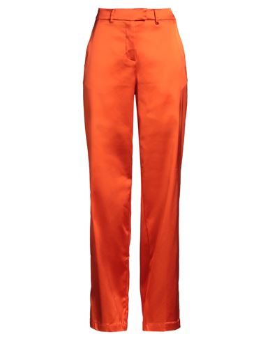 Semicouture Woman Pants Orange Size 10 Acetate, Polyamide, Elastane In Burgundy