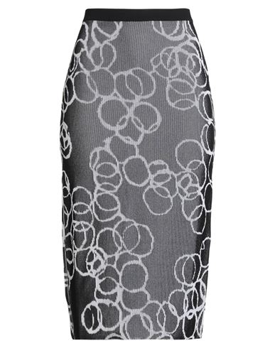 Rochas Woman Midi Skirt Black Size S Viscose, Polyester In Black