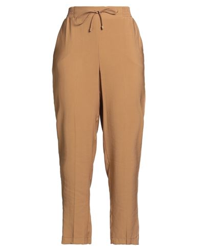 Nenette Woman Pants Camel Size 4 Rayon, Polyester In Brown