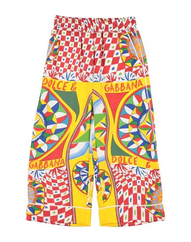Dolce & Gabbana Toddler Girl Pants Red Size 4 Silk In Multi