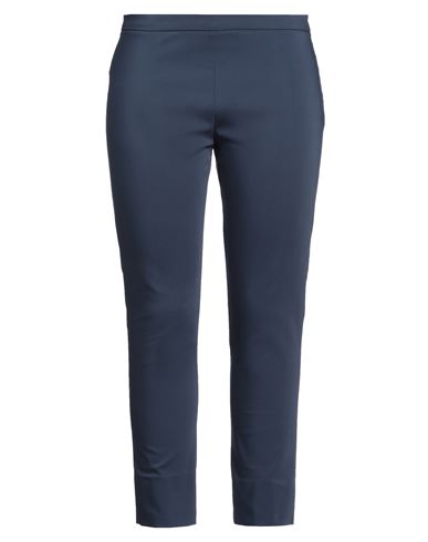 Caractere Caractère Woman Pants Navy Size 14 Cotton, Polyester, Elastane In Blue