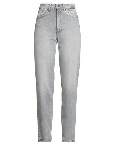 Only Blue Denim Woman Jeans Grey Size 31w-32l Cotton, Recycled Cotton, Elastane In Gray
