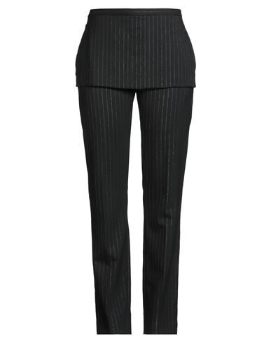 Acne Studios Woman Pants Charcoal Size 20 Polyester, Wool, Elastane, Metallic Fiber, Viscose In Blue
