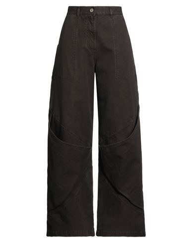 Attico The  Woman Jeans Dark Brown Size 27 Cotton In Black