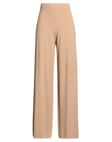 Seventy Venezia Woman Pants Sand Size L Viscose, Polyester, Polyamide In Brown