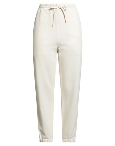 Theory Woman Pants Ivory Size L Cotton, Polyester In Animal Print