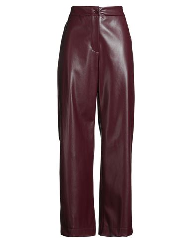 Haveone Woman Pants Plum Size S Polyurethane In Brown