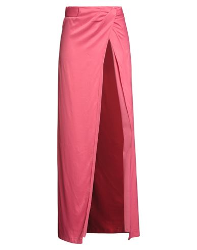 Nenette Woman Maxi Skirt Pink Size 8 Viscose, Elastane In Pink