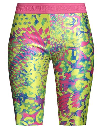 Versace Jeans Couture Woman Shorts & Bermuda Shorts Lime Green Size 8 Polyester, Elastane In Green