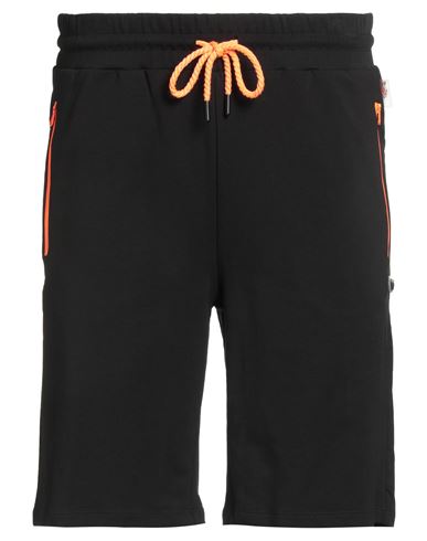 Plein Sport Man Shorts & Bermuda Shorts Black Size 3xl Cotton, Elastane In Black