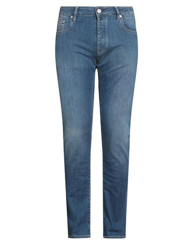 Moorer Man Jeans Blue Size 34 Cotton, Elastomultiester, Elastane In Blue