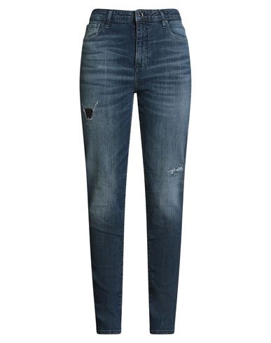 Armani Exchange Woman Jeans Blue Size 31w-32l Cotton, Elastane In Blue