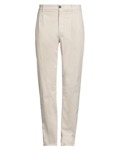 Eleventy Man Pants Ivory Size 34 Cotton, Elastane In White