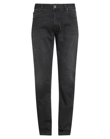 Moorer Man Jeans Black Size 35 Cotton, Polyethylene, Elastane In Animal Print