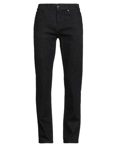 7 For All Mankind Man Jeans Black Size 33 Cotton, Elastane In Black