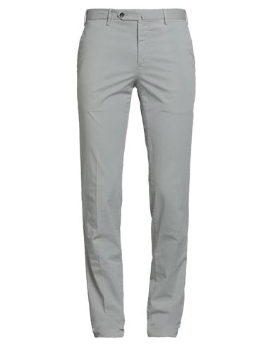 Pt Torino Man Pants Light Grey Size 36 Cotton, Elastane In Gray
