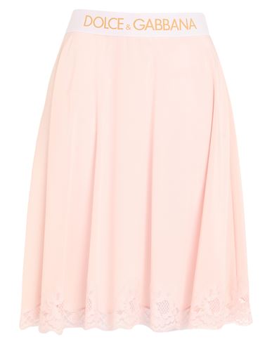 Dolce & Gabbana Woman Midi Skirt Light Pink Size 10 Silk, Cotton, Elastane, Polyamide In Pink