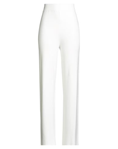 White Wise Woman Pants Cream Size L Viscose, Polyester, Nylon In White