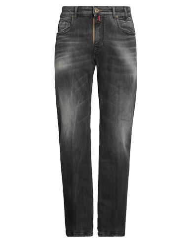 Take-two Man Jeans Black Size 34 Cotton, Elastane In Black