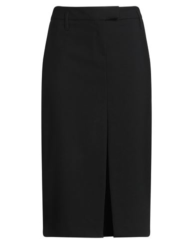 Icona By Kaos Woman Midi Skirt Black Size 10 Polyester, Viscose, Elastane In Black
