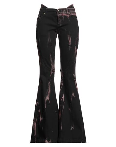 Versace Jeans Couture Woman Jeans Black Size 31 Cotton, Acrylic, Polyester, Elastane In Black