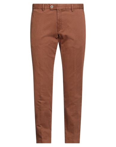 Hiltl Man Pants Brown Size 40s Cotton, Elastane In Brown