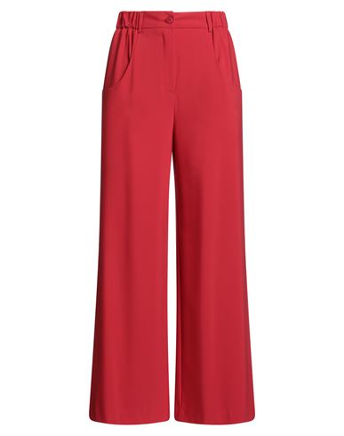 Motel Woman Pants Red Size M Polyester, Viscose, Elastane In Red