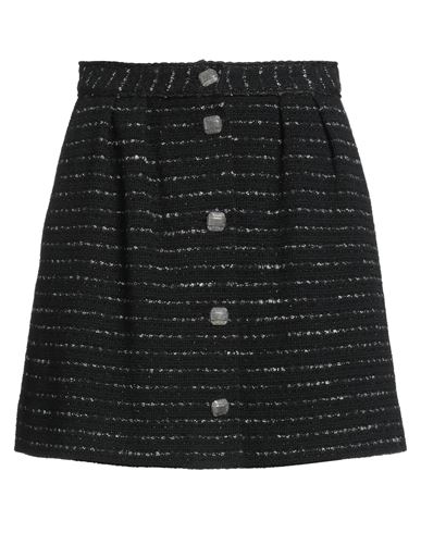 Ba&sh Ba & Sh Woman Mini Skirt Black Size 1 Synthetic Fibers, Cotton, Acrylic, Wool, Metallic Fiber In Black