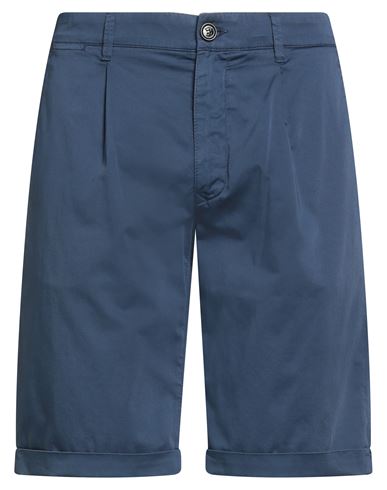 Moorer Man Shorts & Bermuda Shorts Navy Size 40 Cotton, Elastane In Blue