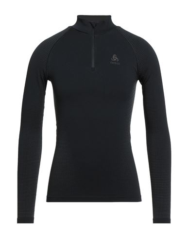 Odlo Man T-shirt Black Size Xl Recycled Polyester, Recycled Polyamide, Recycled Elastane, Polyamide, In Black