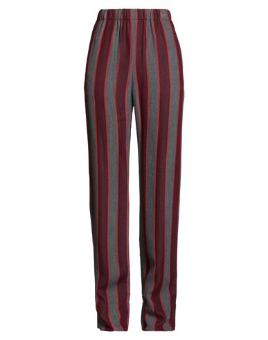 Wales Bonner Woman Pants Burgundy Size 6 Viscose, Cupro In Red