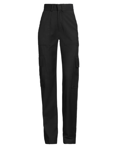 Revise Concept Woman Pants Black Size 2 Polyurethane, Polyester In Black