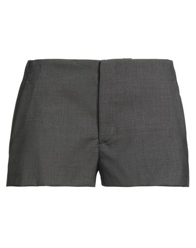 Blumarine Woman Shorts & Bermuda Shorts Grey Size 4 Virgin Wool, Elastane, Polyamide In Gray