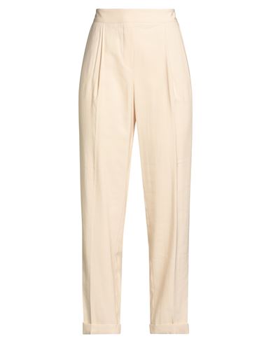 Nenette Woman Pants Cream Size 4 Viscose, Polyester In White