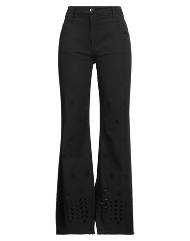 True Royal Woman Pants Black Size 10 Cotton, Elastane In Black