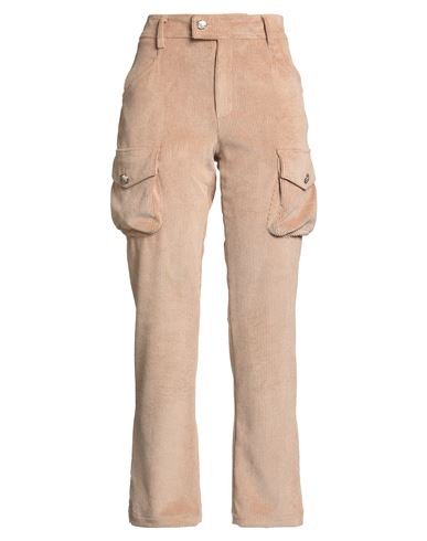 Double C Woman Pants Sand Size 8 Polyester, Polyamide, Elastane In Pink