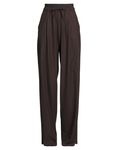Marella Monochrome Woman Pants Chocolate Brown Size 6 Polyester, Viscose, Elastane In Brown