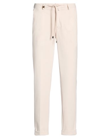 Barbati Man Pants Cream Size 28 Cotton, Polyamide, Elastane In White