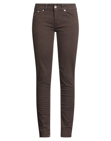 Jacob Cohёn Woman Pants Dark Brown Size 28 Cotton, Elastane In Brown
