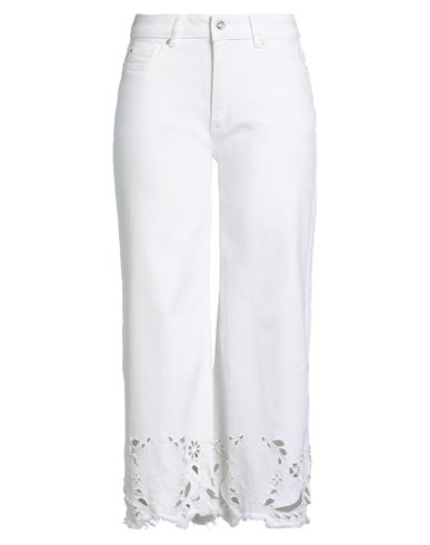 Fracomina Collection Woman Jeans White Size 26 Cotton, Elastane In White