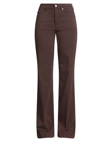 Marani Jeans Woman Jeans Chocolate Brown Size 8 Cotton, Polyamide, Elastane In Brown