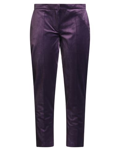 Daniela Drei Woman Pants Purple Size 14 Polyester In Purple