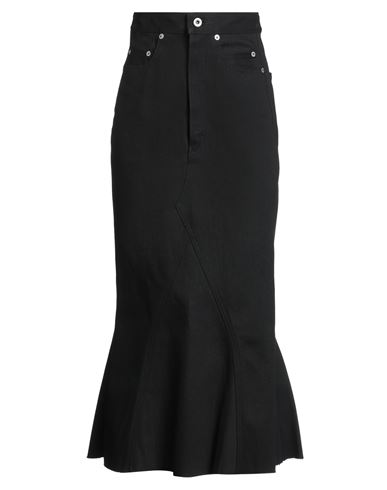 Rick Owens Woman Denim Skirt Black Size 27 Cotton In Black