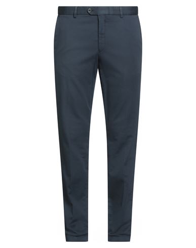 Hiltl Man Pants Midnight Blue Size 42 Cotton, Elastane In Blue