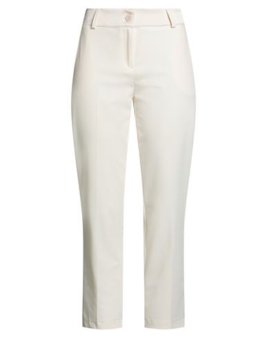 Siste's Gold Capsule Woman Pants Ivory Size L Polyester, Viscose, Elastane In White