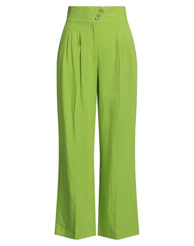 Happy 25® Happy 25 Woman Pants Lime Green Size 4 Viscose, Linen In Multi