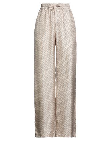Herno Woman Pants Beige Size 10 Silk In Neutral
