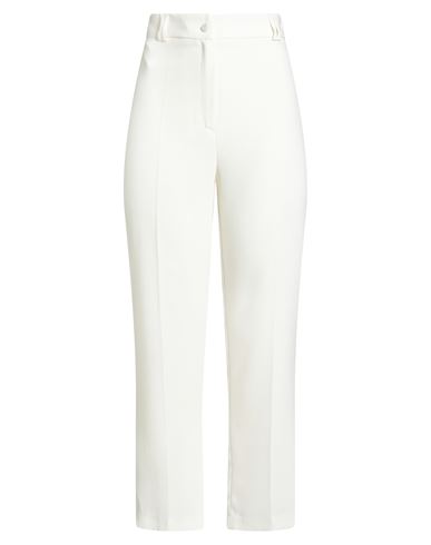 Hebe Studio Woman Pants Ivory Size 8 Polyester In White