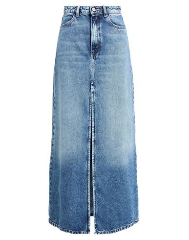 Icon Denim Woman Denim Skirt Blue Size 31 Cotton In Blue