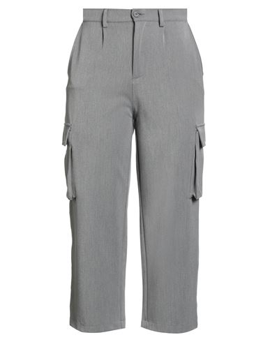 White Wise Woman Pants Grey Size 8 Polyester, Viscose, Elastic Fibres In Gray